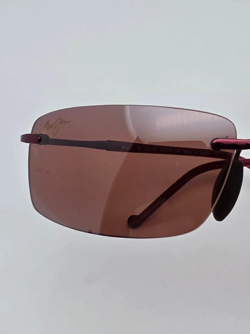 Maui Jim MJ-515-07 Little Beach Burgundy Titanium Polarized Maui Rose Sunglasses